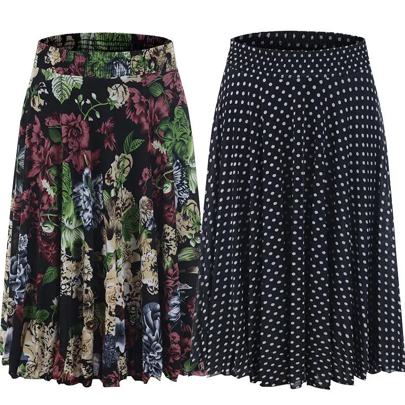 2022 Women Summer New Middle-aged Loose Skirts Female Midi Long Mother's Skirts Ladies Ice Silk Printed Pleated Skirts O65
2022 Women Summer New Middle-aged Loose Skirts Female Midi Long Mother's Skirts Ladies Ice Silk Printed Pleated Skirts O65
