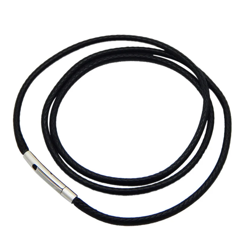 Black Leather Chain Necklace for Women Men Handmade Waxed Braid Rope Stainless Steel Clasp Necklace Neck Pendant Chain Jewelry
Black Leather Chain Necklace for Women Men Handmade Waxed Braid Rope Stainless Steel Clasp Necklace Neck Pendant Chain Jewelry