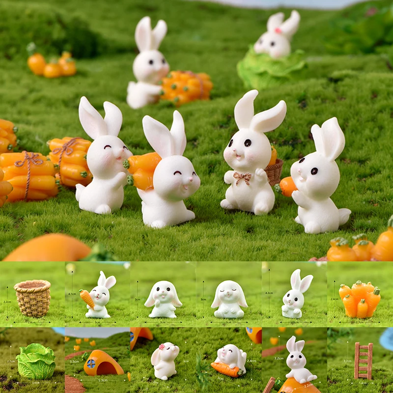 Cute Resin Bunny Ornament Home Miniature Landscape Decoration Mini Bunny Miniature Figurines Home Decoration Easter Decoration
Cute Resin Bunny Ornament Home Miniature Landscape Decoration Mini Bunny Miniature Figurines Home Decoration Easter Decoration