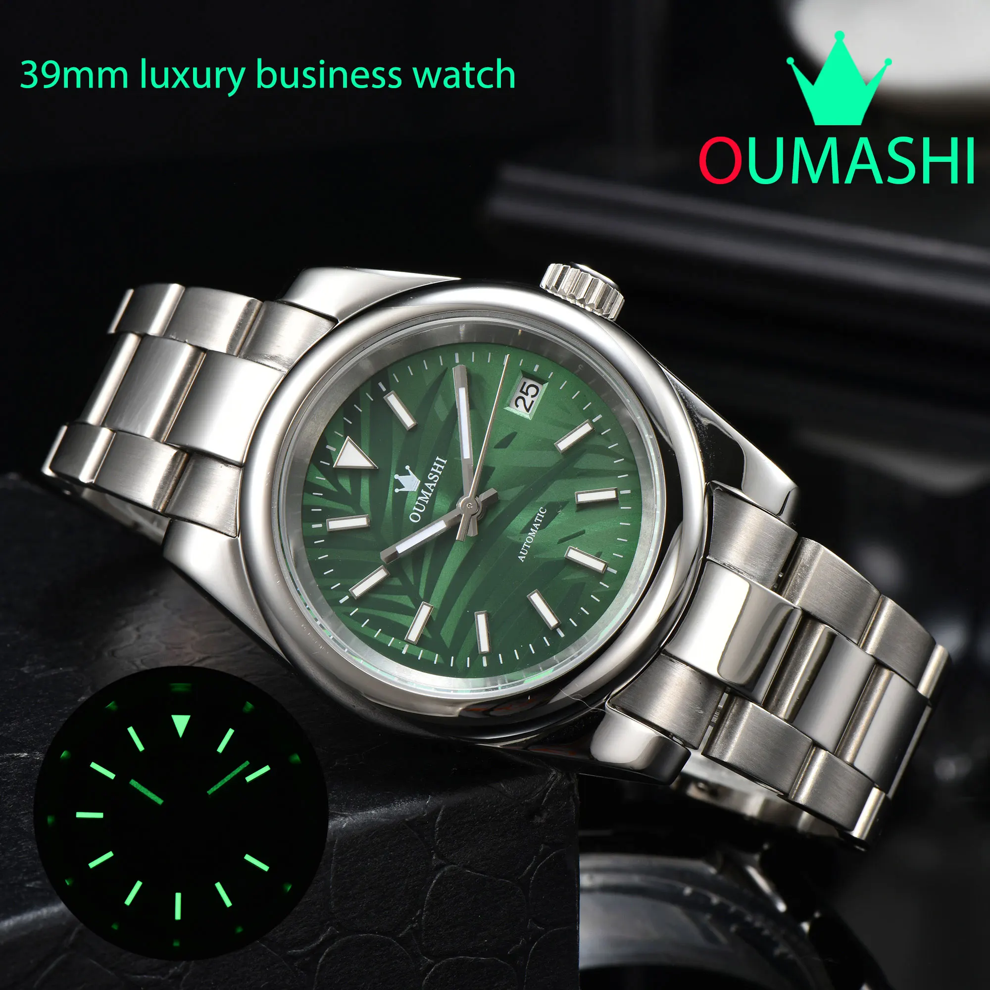 NH35 OUMASHI39mm Men's Mechanical Watch NH35 Automatic Watch Sapphire Stainless Steel 10Bar Waterproof Casual Fashion
NH35 OUMASHI39mm Men's Mechanical Watch NH35 Automatic Watch Sapphire Stainless Steel 10Bar Waterproof Casual Fashion