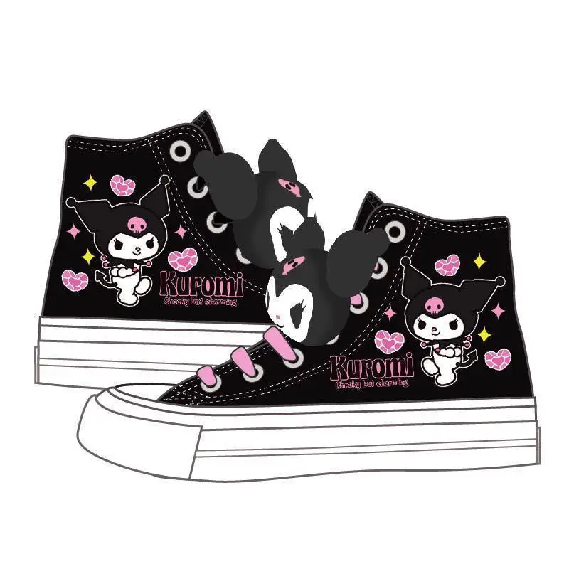 Cartoon Cute Kawaii Sanrioed Kuromi New Style Casual Board Shoes Sweet Cool Soft Girl High Top Canvas Shoes
Cartoon Cute Kawaii Sanrioed Kuromi New Style Casual Board Shoes Sweet Cool Soft Girl High Top Canvas Shoes