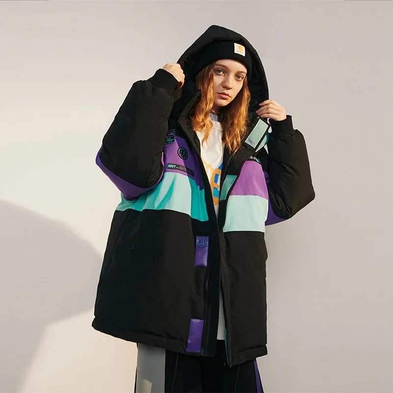 Women Black Down Jacket Coat Color Contrast Fashion Waterproof Thicken Warm Winter Duck Down Feather Female Hooded Outwear
Women Black Down Jacket Coat Color Contrast Fashion Waterproof Thicken Warm Winter Duck Down Feather Female Hooded Outwear