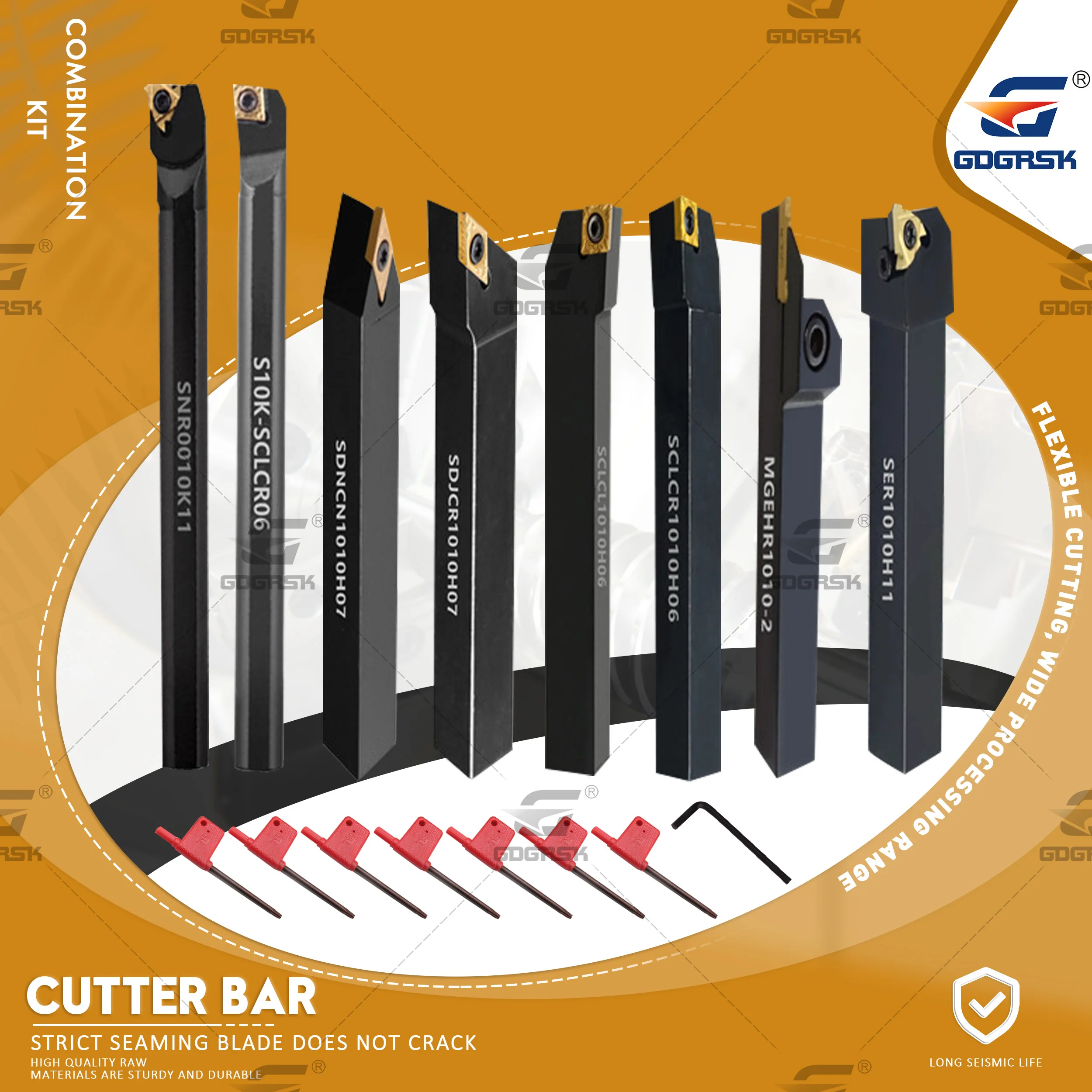 8Sets of 10MM CNC Lathe Turning Tool Holder Boring Bar with Applicable Inserts and Wrenches Set for Turning Threading
8Sets of 10MM CNC Lathe Turning Tool Holder Boring Bar with Applicable Inserts and Wrenches Set for Turning Threading