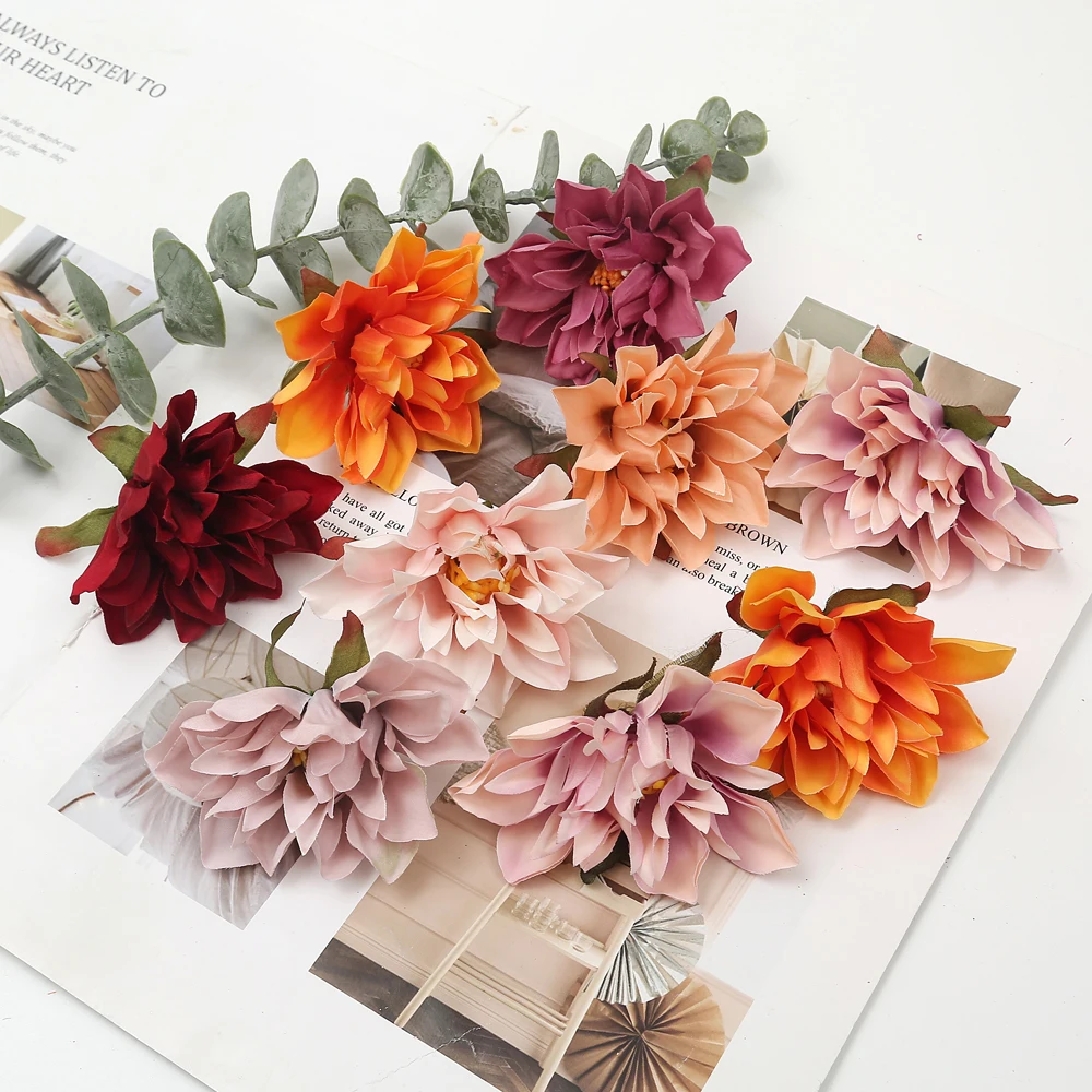 5/10Pcs Dahlia Artificial Flowers for Decoration Wedding Party DIY Wreath Home Deocr Silk Fake Flower Head Accessories Wholesale
5/10Pcs Dahlia Artificial Flowers for Decoration Wedding Party DIY Wreath Home Deocr Silk Fake Flower Head Accessories Wholesale