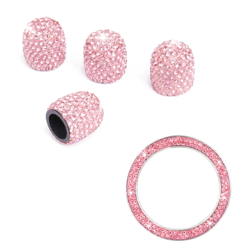 5PCS/Set Auto Stem Caps Ignition Button Ring Universal Rhinestone Tire Dust Caps Car Start Key Decoration (Pink)
5PCS/Set Auto Stem Caps Ignition Button Ring Universal Rhinestone Tire Dust Caps Car Start Key Decoration (Pink)