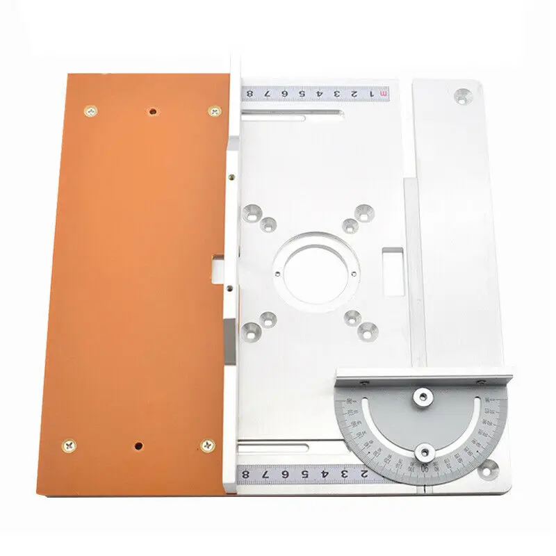 Aluminium Router Table Insert Plate Wood Milling Flip Board With Miter Gauge For Aligning The Router In The Centre
Aluminium Router Table Insert Plate Wood Milling Flip Board With Miter Gauge For Aligning The Router In The Centre