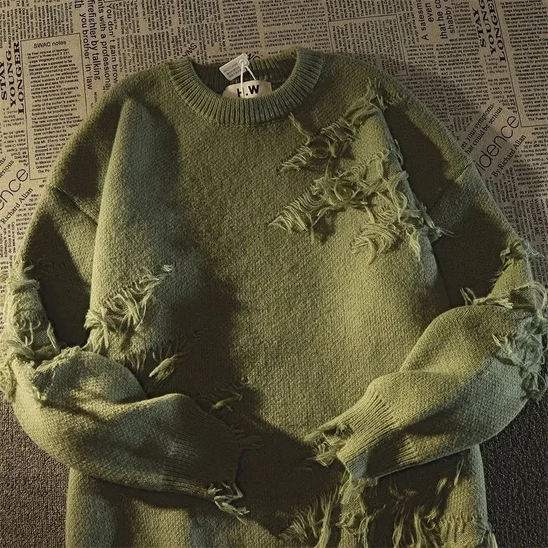 à pompon déchiré rétro pour hommes, ample, style paresseux, tout match, manches longues, streetwear Y2K, automne,
à pompon déchiré rétro pour hommes, ample, style paresseux, tout match, manches longues, streetwear Y2K, automne,