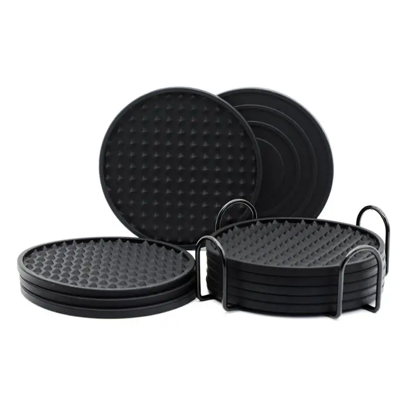Silicone Coasters For Drinks Set Of 8 With Holder Silicone Coasters Cup Mat Grooved Non-Slip Base & Non-Stick Heat Resistant
Silicone Coasters For Drinks Set Of 8 With Holder Silicone Coasters Cup Mat Grooved Non-Slip Base & Non-Stick Heat Resistant