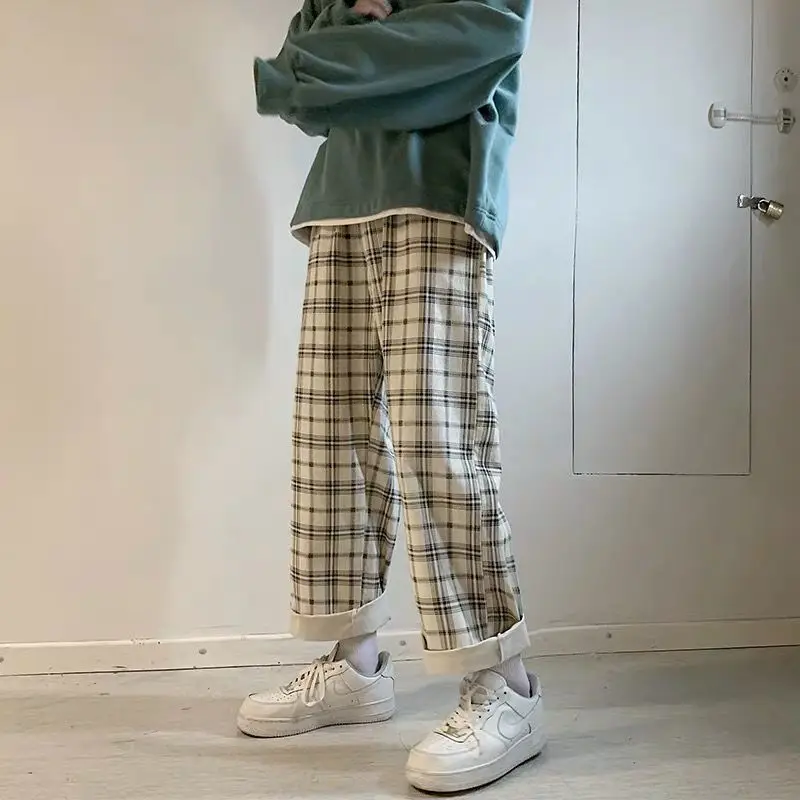 Spring Autumn Women Plaid Pants Straight Loose Casual Wide Leg Sweatpants Hip Hop Streetwear Retro Oversized Baggy Pants Unisex
Spring Autumn Women Plaid Pants Straight Loose Casual Wide Leg Sweatpants Hip Hop Streetwear Retro Oversized Baggy Pants Unisex