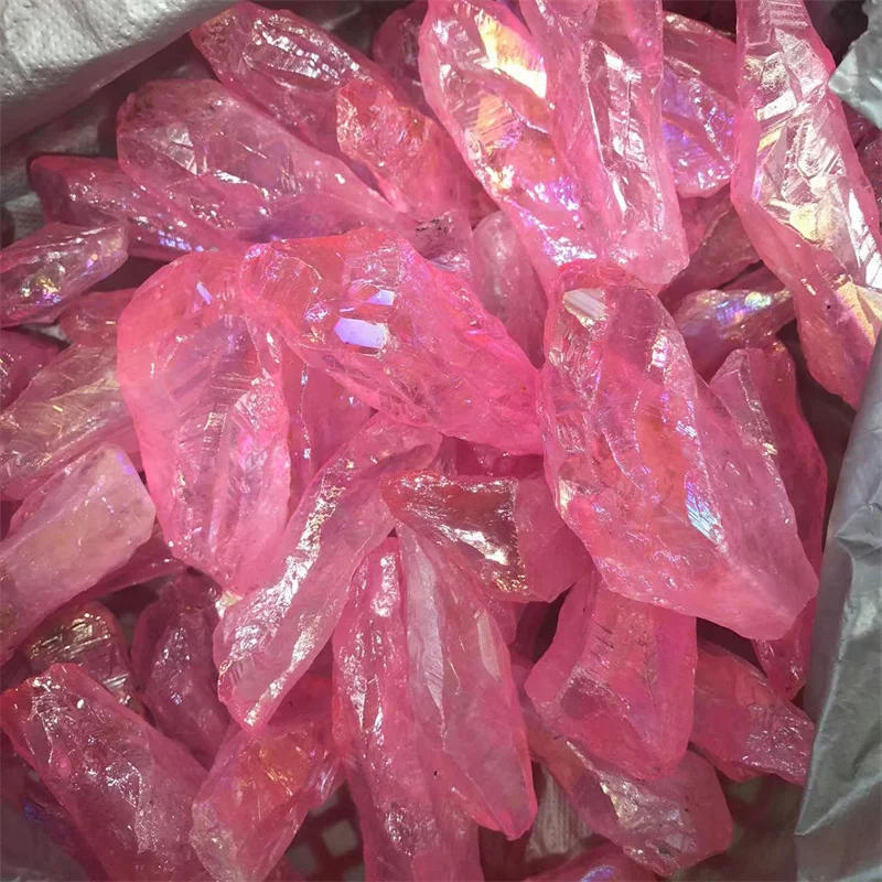 Natural gem Rainbow Rough stone Electroplated Aura Crystal spine crystal accessories
Natural gem Rainbow Rough stone Electroplated Aura Crystal spine crystal accessories
