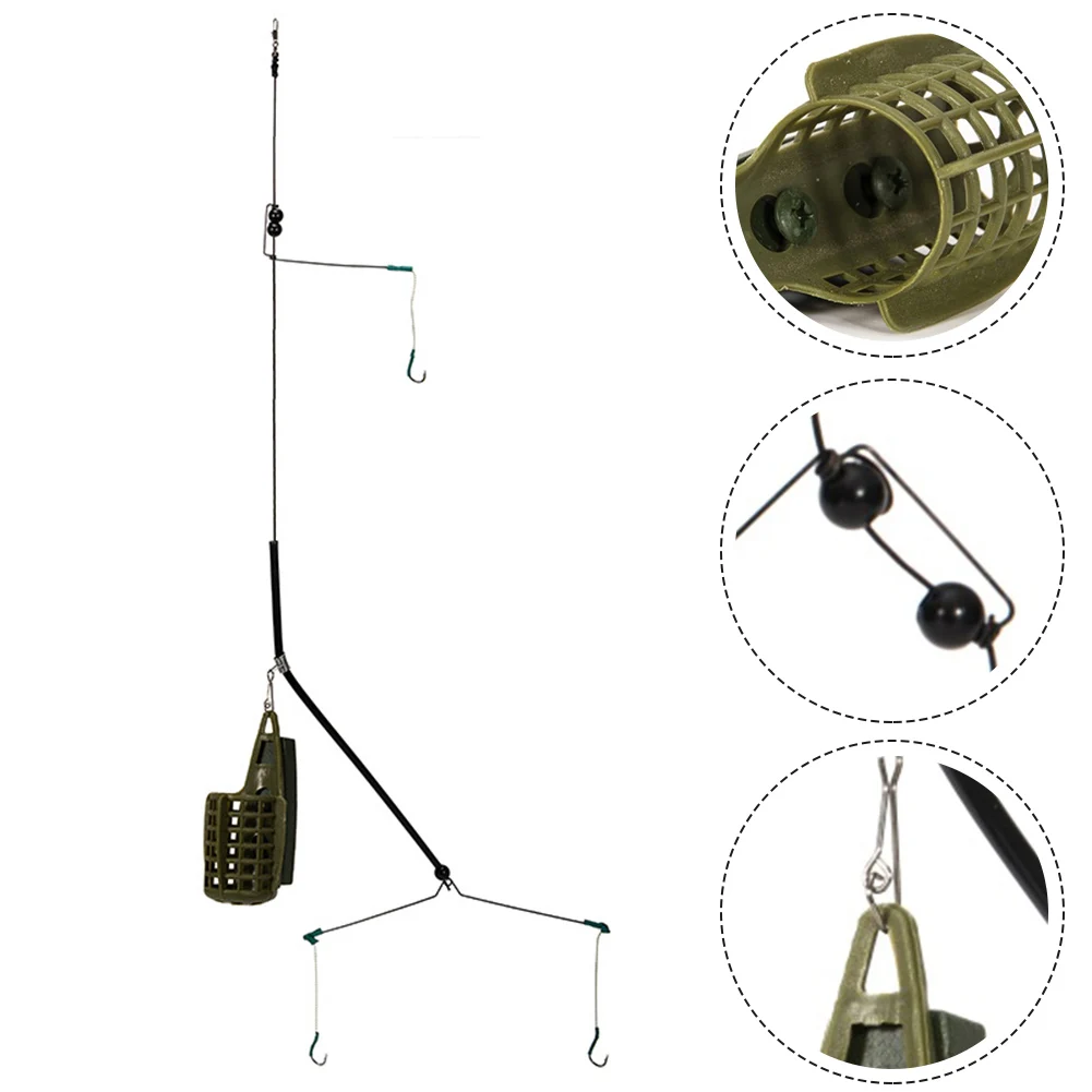 Part Baits Cage Feeder Feeder Basket Black/Green Carp Fishing Excellent High Carbon Steel Hook Rig Set Baits Cage
Part Baits Cage Feeder Feeder Basket Black/Green Carp Fishing Excellent High Carbon Steel Hook Rig Set Baits Cage
