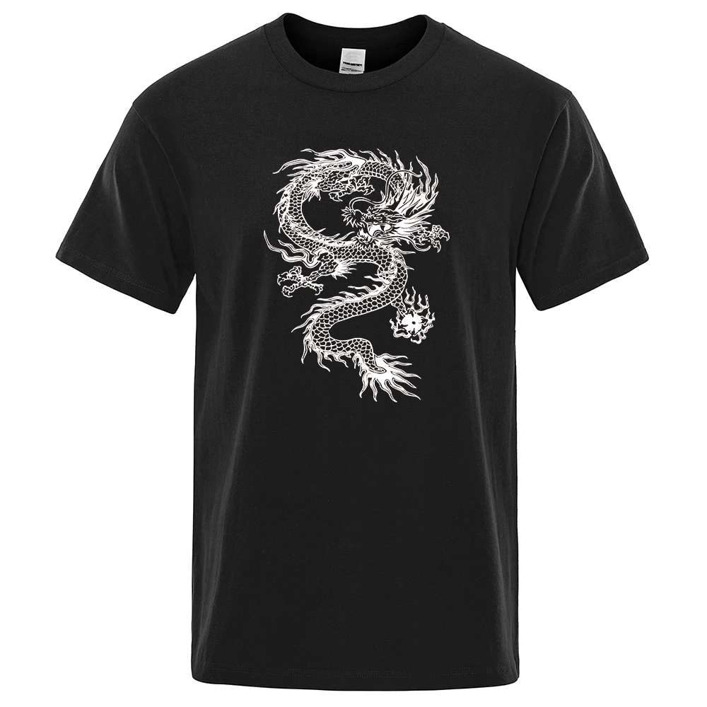 Summer T shirts White Dragon Print Men's T Shirt Fashion Hip-Hop Pure Cotton Tees Korean Short Sleeve Tops Harajukua T-Shirts
Summer T shirts White Dragon Print Men's T Shirt Fashion Hip-Hop Pure Cotton Tees Korean Short Sleeve Tops Harajukua T-Shirts