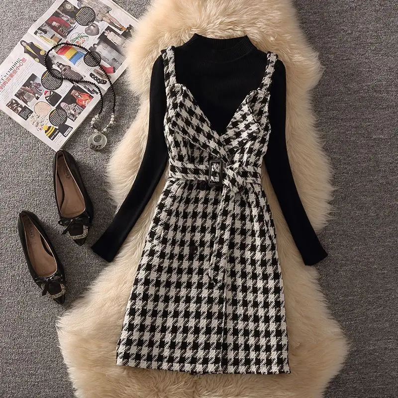 Women 2023 Winter New Fashion Two Piece Sets Female Mock Collar Slim Sweater Tops Ladies Tweed Woolen Vest Suits Set J14
Women 2023 Winter New Fashion Two Piece Sets Female Mock Collar Slim Sweater Tops Ladies Tweed Woolen Vest Suits Set J14