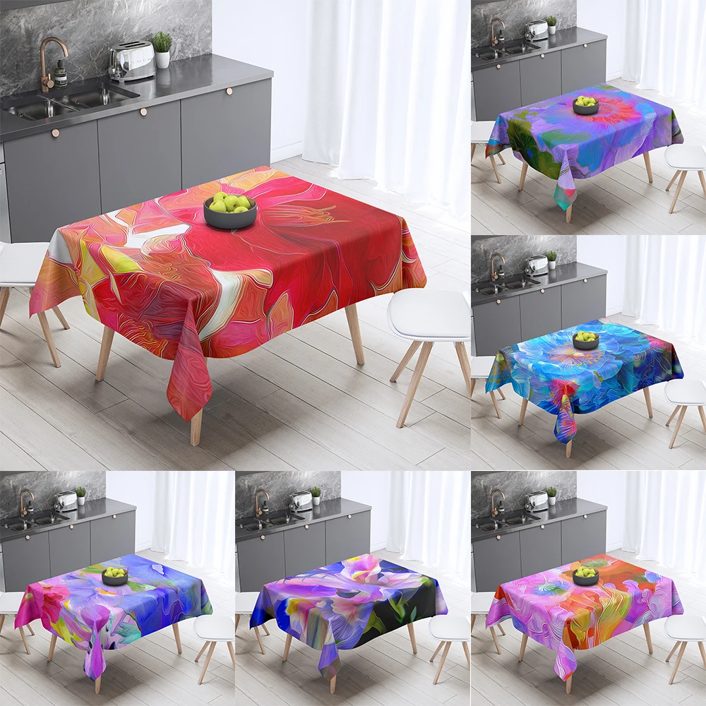 Colorful psychedelic patterned printed tablecloth for home decoration gatherings rectangular dustproof tablecloth
Colorful psychedelic patterned printed tablecloth for home decoration gatherings rectangular dustproof tablecloth