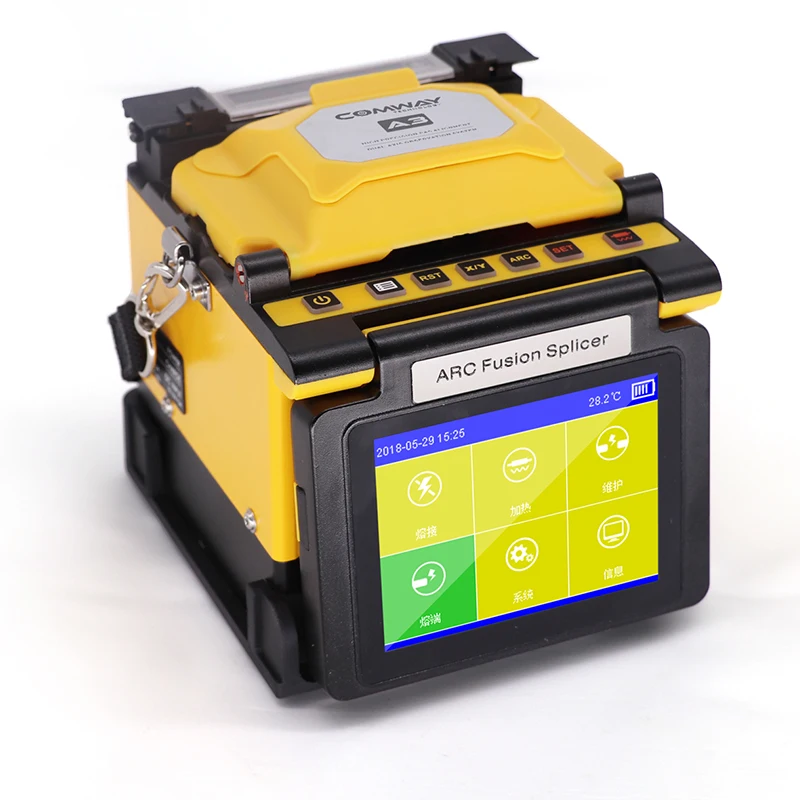 A3 Mini Portable Fusion Splicer FTTx FTTh Splicing Machine Fiber Optic Welding Equipment Touch Screen Good Price
A3 Mini Portable Fusion Splicer FTTx FTTh Splicing Machine Fiber Optic Welding Equipment Touch Screen Good Price