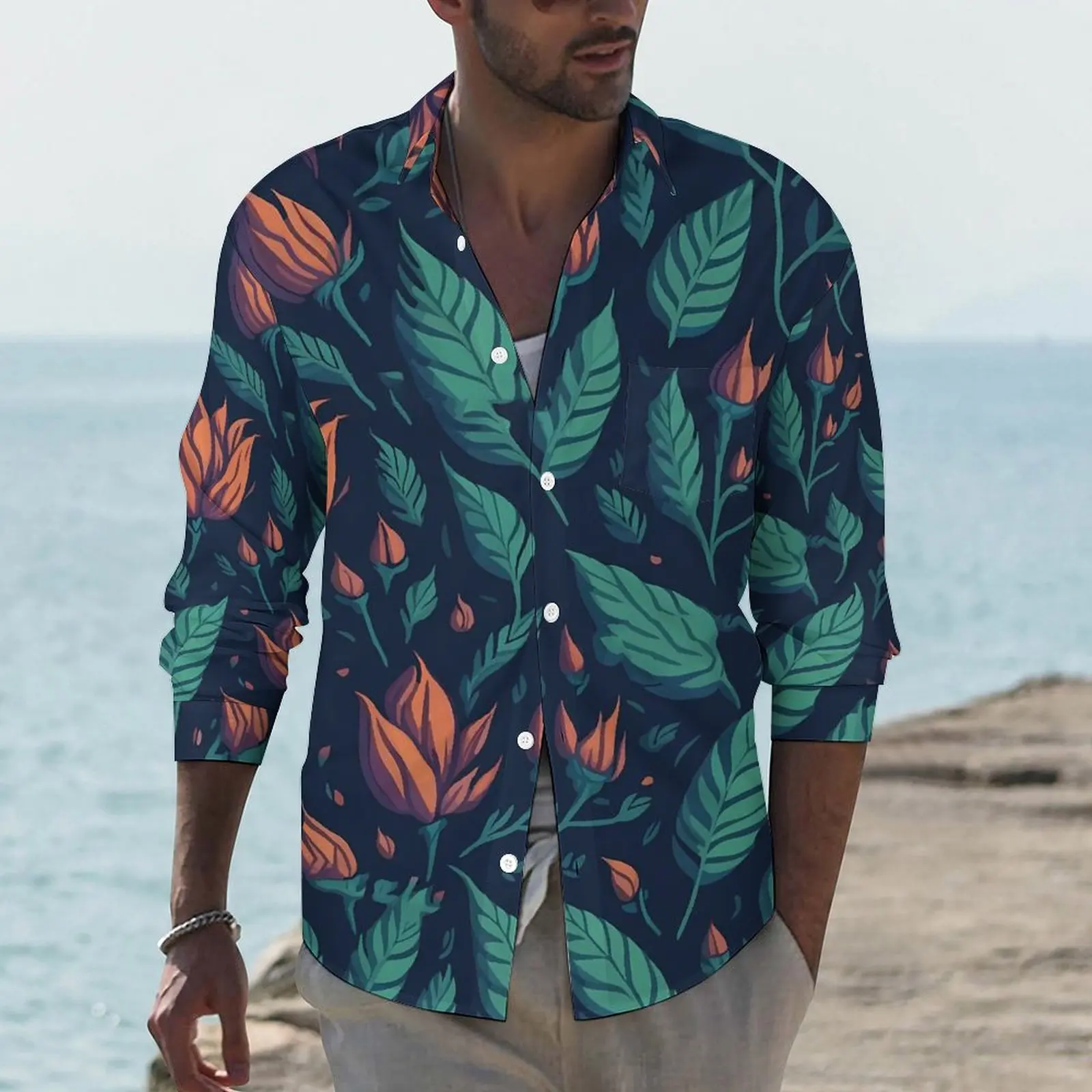 Green Leaf Shirt Men Red Flowers Print Casual Shirts Autumn Street Style Graphic Blouses Long Sleeve Novelty Oversized Top Gift
Green Leaf Shirt Men Red Flowers Print Casual Shirts Autumn Street Style Graphic Blouses Long Sleeve Novelty Oversized Top Gift
