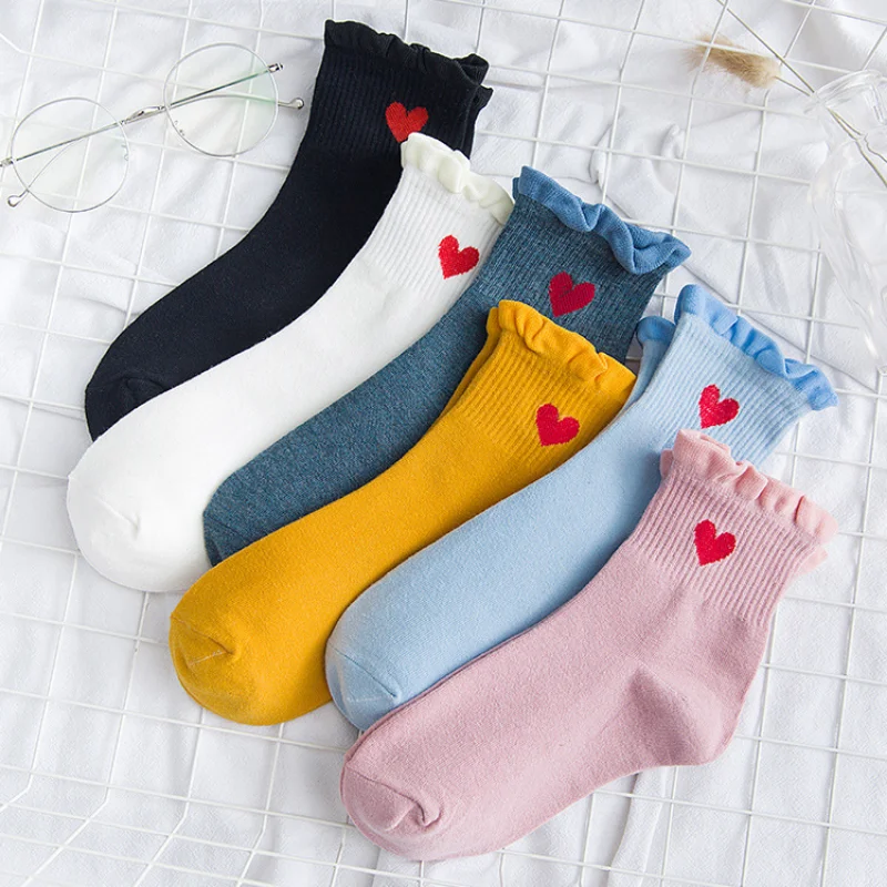 New Red Heart Cute Pure Color socks Women Cotton Socks Autumn Short Socks Japanese Cartoon Love Women's Cotton Socks
New Red Heart Cute Pure Color socks Women Cotton Socks Autumn Short Socks Japanese Cartoon Love Women's Cotton Socks