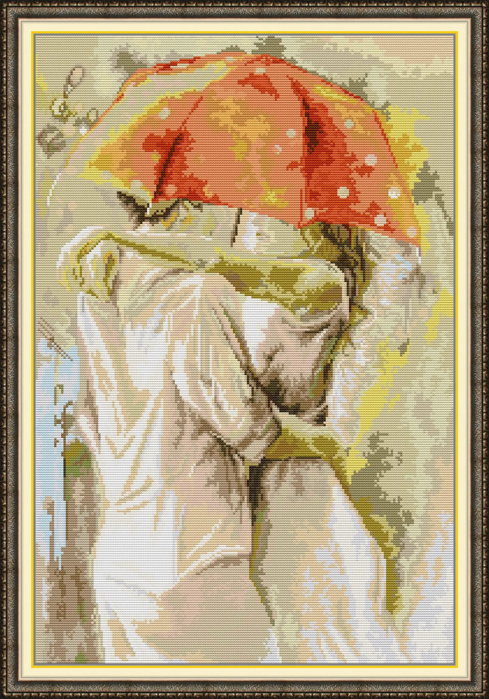 Joy Sunday Pre-printed Cross Stitch Kit Easy Pattern Aida Stamped Fabric Embroidery Set- Under Umbrella
Joy Sunday Pre-printed Cross Stitch Kit Easy Pattern Aida Stamped Fabric Embroidery Set- Under Umbrella