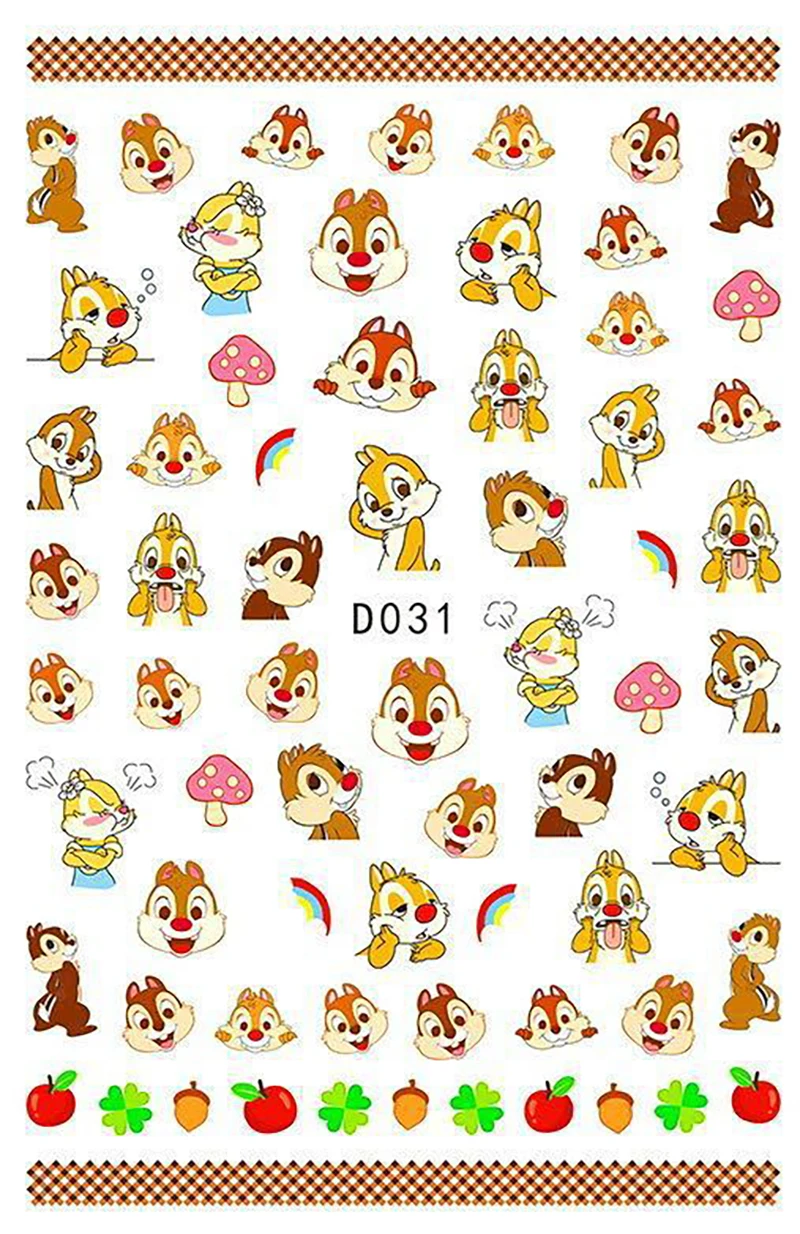 Disney 3D Cartoon Squirrel Mermaid Nail Decals Adhesive Sticker Nail Decoration Mickey Winnie the Pooh Anime Stickers Nail Parts
Disney 3D Cartoon Squirrel Mermaid Nail Decals Adhesive Sticker Nail Decoration Mickey Winnie the Pooh Anime Stickers Nail Parts