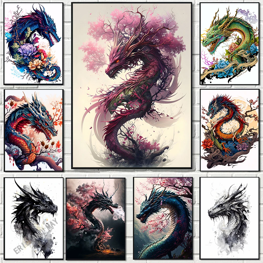 Flowers Japanese Forest Dragon Sakura Canvas Painting Poster Print Bedroom Wall Art Aesthetic Graffiti Picture Modern Home Decor
Flowers Japanese Forest Dragon Sakura Canvas Painting Poster Print Bedroom Wall Art Aesthetic Graffiti Picture Modern Home Decor