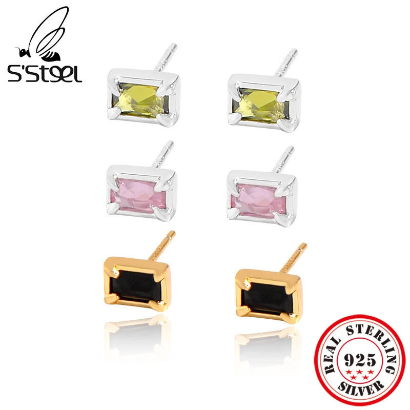 S'STEEL Korean Style Simple Small Black Square Studs Earrings Gold Zircon Earings Fashion Wedding Jewelry Accessories 2022 Trend
S'STEEL Korean Style Simple Small Black Square Studs Earrings Gold Zircon Earings Fashion Wedding Jewelry Accessories 2022 Trend