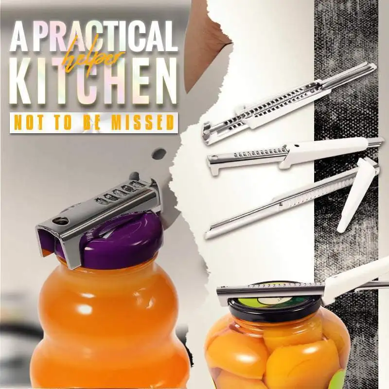 Adjustable Can Opener Multi-Function Bottle Cap Opener Stainless Steel Lids Off Jar Opener Easy Labor-Saving Screw Can Opener 
Adjustable Can Opener Multi-Function Bottle Cap Opener Stainless Steel Lids Off Jar Opener Easy Labor-Saving Screw Can Opener