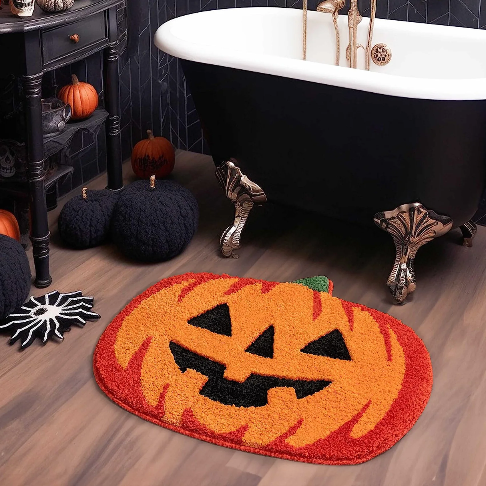 Halloween Bathroom Floor Mat Funny Pumpkin Home Mat Home Bathroom Dirty-resistant Mat Bathroom Absorbent Flocking Mat
Halloween Bathroom Floor Mat Funny Pumpkin Home Mat Home Bathroom Dirty-resistant Mat Bathroom Absorbent Flocking Mat