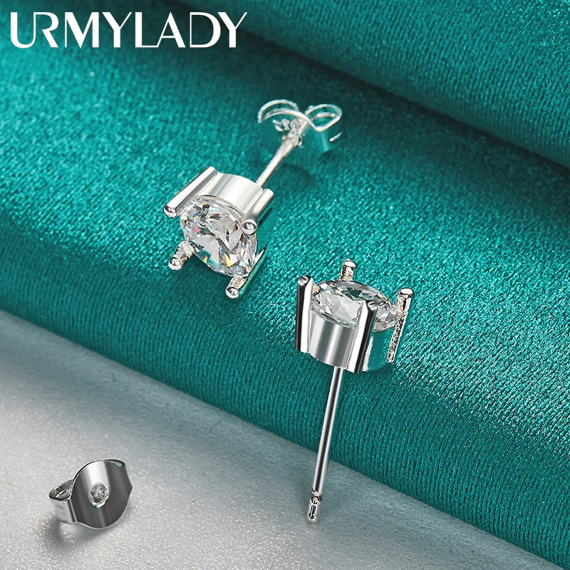 URMYLADY 925 Sterling Silver Four-Prong Inlaid Zircon Earring Stud Earrings for Women Men Wedding Engagement Fashion Jewelry
URMYLADY 925 Sterling Silver Four-Prong Inlaid Zircon Earring Stud Earrings for Women Men Wedding Engagement Fashion Jewelry