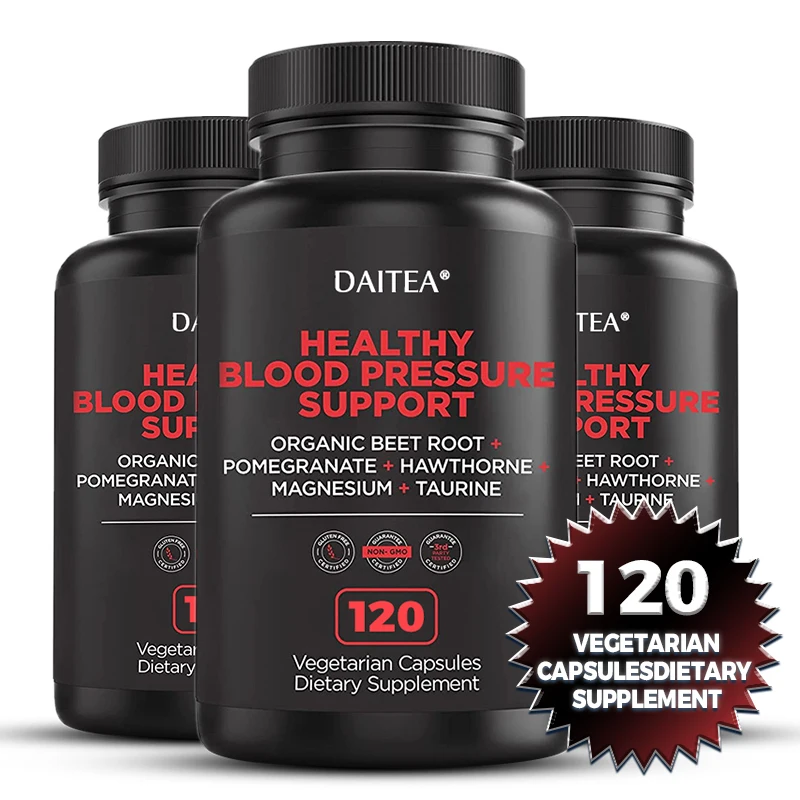 

Healthy Blood Pressure Support Capsules - Blood Pressure Control, Vascular Tone, Circulation, Heart Health, Anti-Inflammation