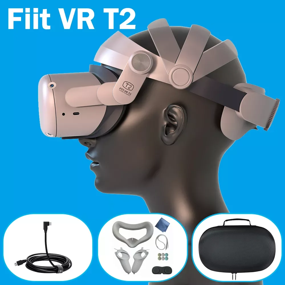 Fiit VR T2 Halo Strap for Oculus Quest 2 Strap VR Full Set Comfort Improve Plate Protective Case Cover Quest2 VR Accessories
Fiit VR T2 Halo Strap for Oculus Quest 2 Strap VR Full Set Comfort Improve Plate Protective Case Cover Quest2 VR Accessories