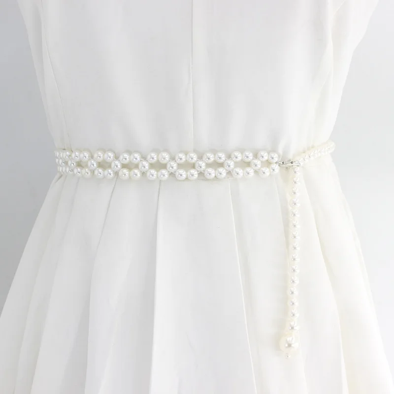 2023 Pearl Bead Alloy Waist Belt For Women Sweater Dress Decoration Lady Adjustable Hook Metal Chain Buckle Waistband Accessory
2023 Pearl Bead Alloy Waist Belt For Women Sweater Dress Decoration Lady Adjustable Hook Metal Chain Buckle Waistband Accessory