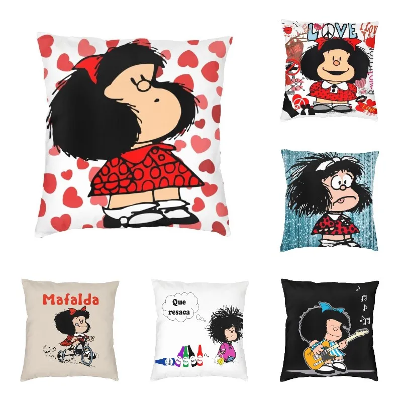 Mafalda Power With A Surprised Face Throw Pillow Cover Living Room Decoration Quino Kawaii Cartoon Car Cushion Case
Mafalda Power With A Surprised Face Throw Pillow Cover Living Room Decoration Quino Kawaii Cartoon Car Cushion Case