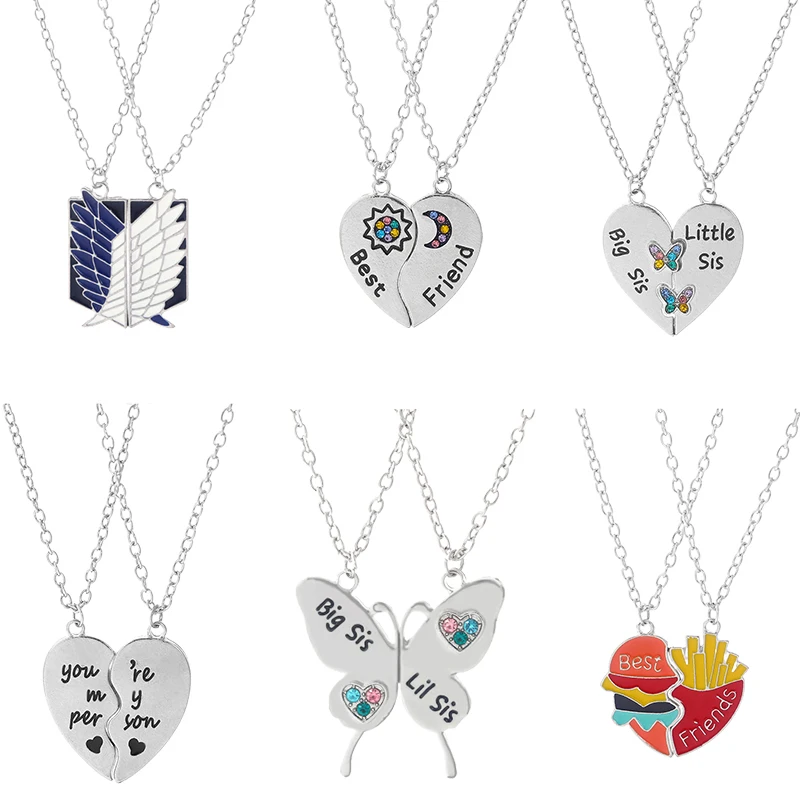 2 Piece New Necklace Burger Fries Design Ladies Butterfly Rhinesto Zircon Attack Giant Freedom Wings Pendant Couple Jewelry Gift
2 Piece New Necklace Burger Fries Design Ladies Butterfly Rhinesto Zircon Attack Giant Freedom Wings Pendant Couple Jewelry Gift