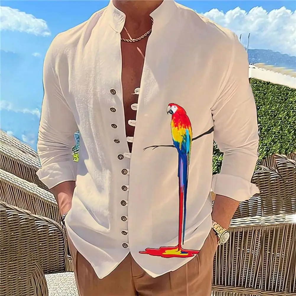 Chic Men Fall Spring Top Stand Collar Thin Artistic Pattern Men Autumn Top Streetwear Men Fall Shirt Male Clothes
Chic Men Fall Spring Top Stand Collar Thin Artistic Pattern Men Autumn Top Streetwear Men Fall Shirt Male Clothes