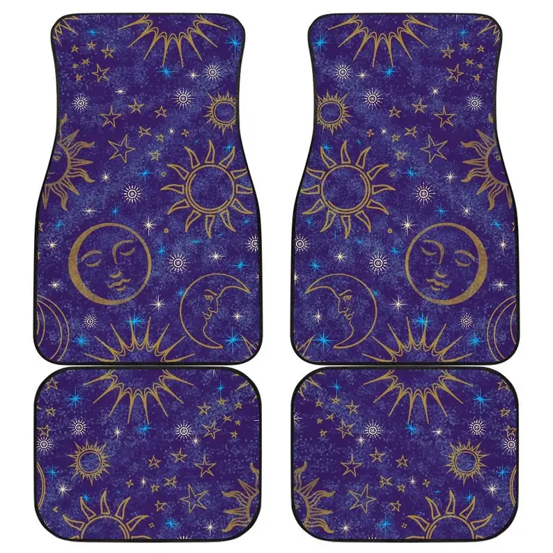 Celestial Indigo Blue With Gold Suns Moons Stars Car Floor Mats Set of 4 Front and Back
Celestial Indigo Blue With Gold Suns Moons Stars Car Floor Mats Set of 4 Front and Back