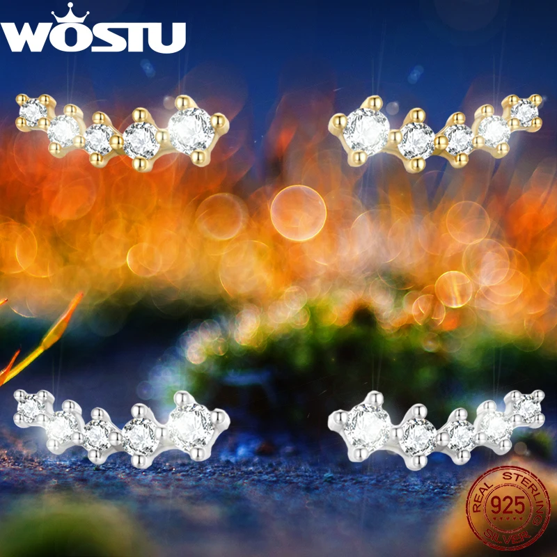 WOSTU 925 Sterling Silver Simple Korean Pave Zircon Mini Small Stud Earrings For Teen Women Daily Life Party Piercing Jewelry
WOSTU 925 Sterling Silver Simple Korean Pave Zircon Mini Small Stud Earrings For Teen Women Daily Life Party Piercing Jewelry