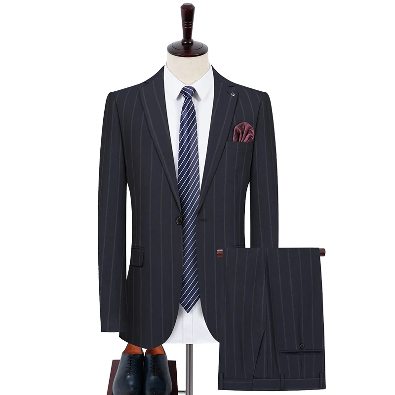 Striped Mens Suits 2 Piece (jacket + Pants) Business Casual Wedding Suits for Men Dress Formal Wear Fashion Coat Blazer Trousers
Striped Mens Suits 2 Piece (jacket + Pants) Business Casual Wedding Suits for Men Dress Formal Wear Fashion Coat Blazer Trousers