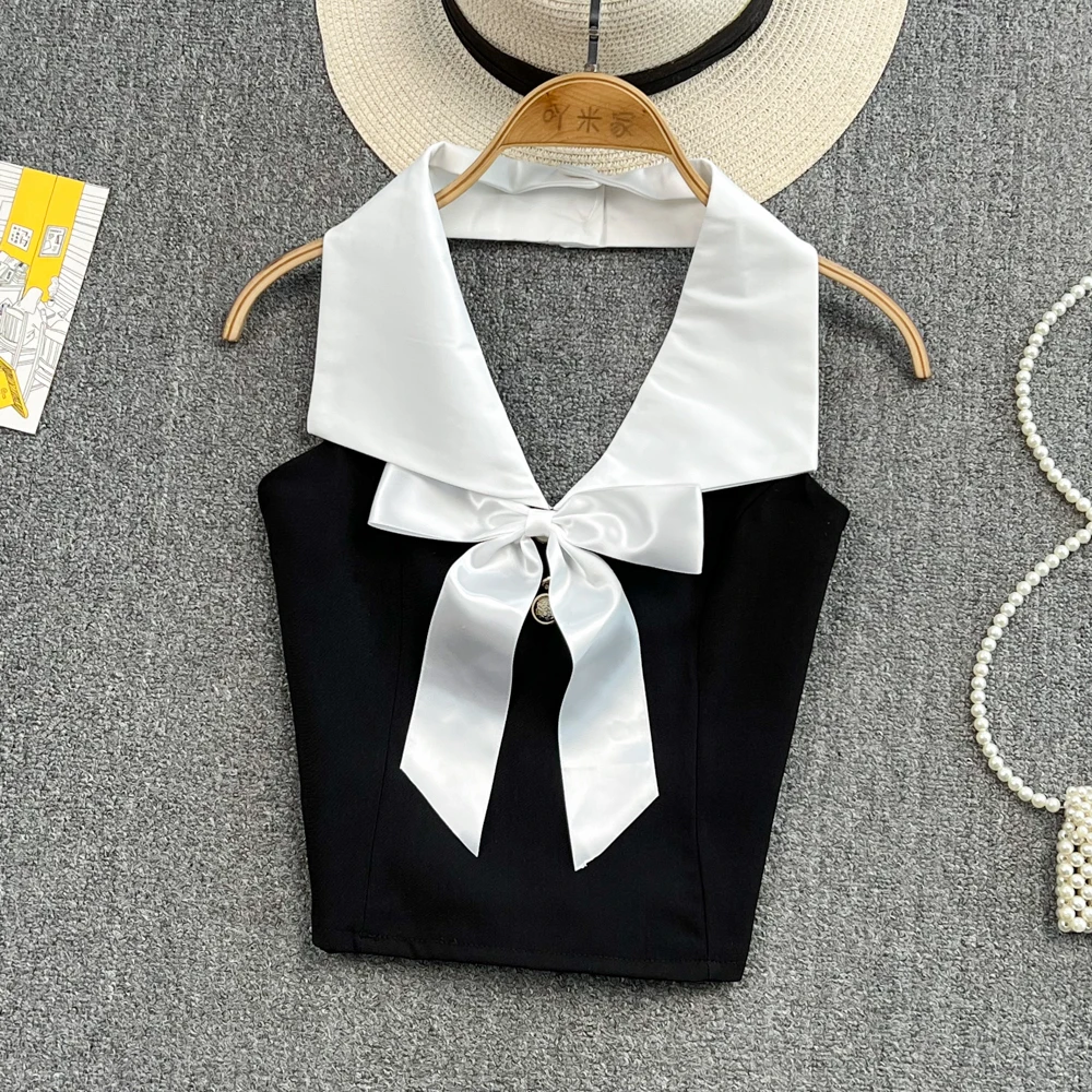 Woman Hault Top Tank Tops Women Corset Femme Tanks Crop Camisole Japnese Fashion Camis Bow Colorblock Dropshipping
Woman Hault Top Tank Tops Women Corset Femme Tanks Crop Camisole Japnese Fashion Camis Bow Colorblock Dropshipping