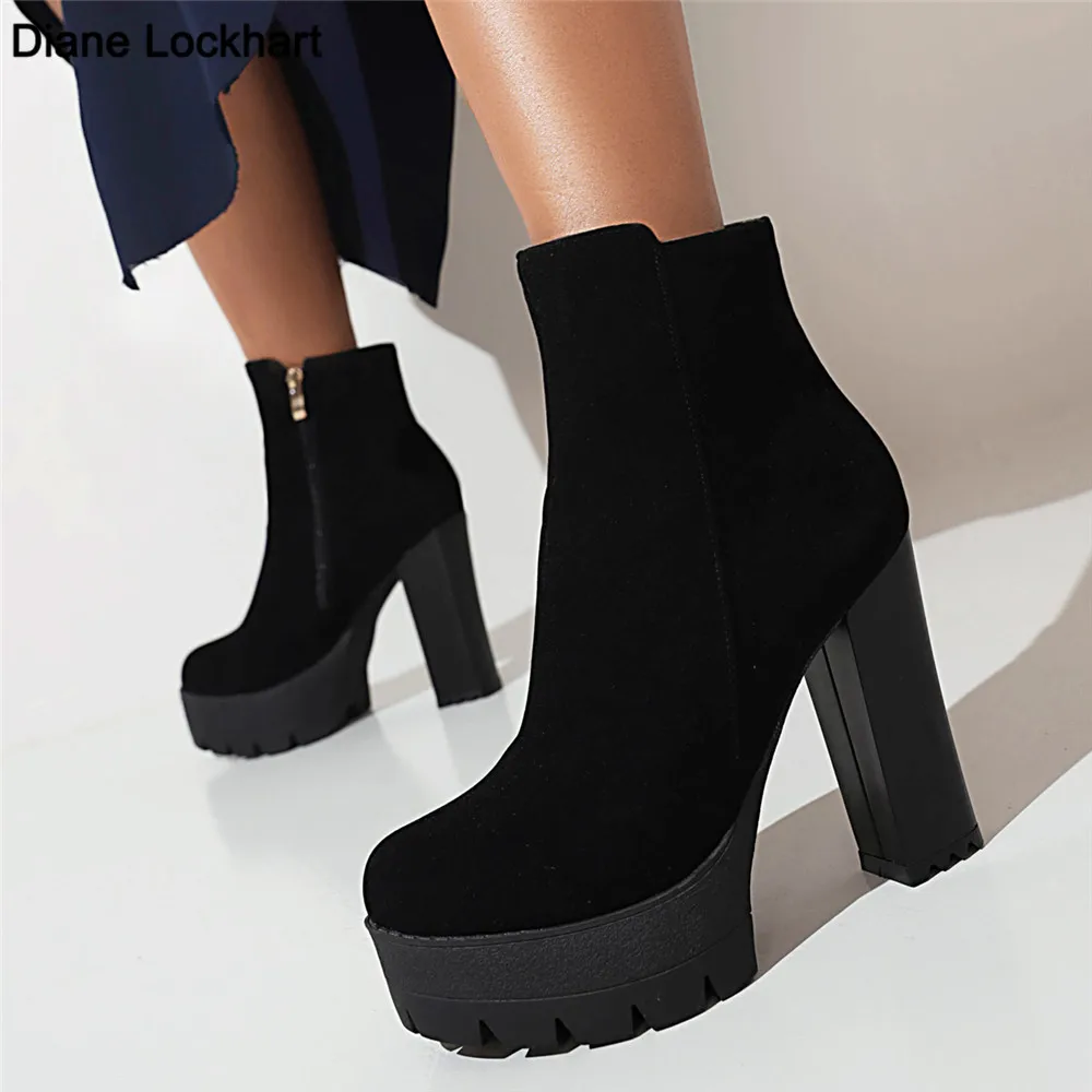 Women Autumn Ankle Chelsea Boots Square Heel Platform Female Shoes Super High Heels Winter Botas Mujer Boot Ladies Motorcycle
Women Autumn Ankle Chelsea Boots Square Heel Platform Female Shoes Super High Heels Winter Botas Mujer Boot Ladies Motorcycle