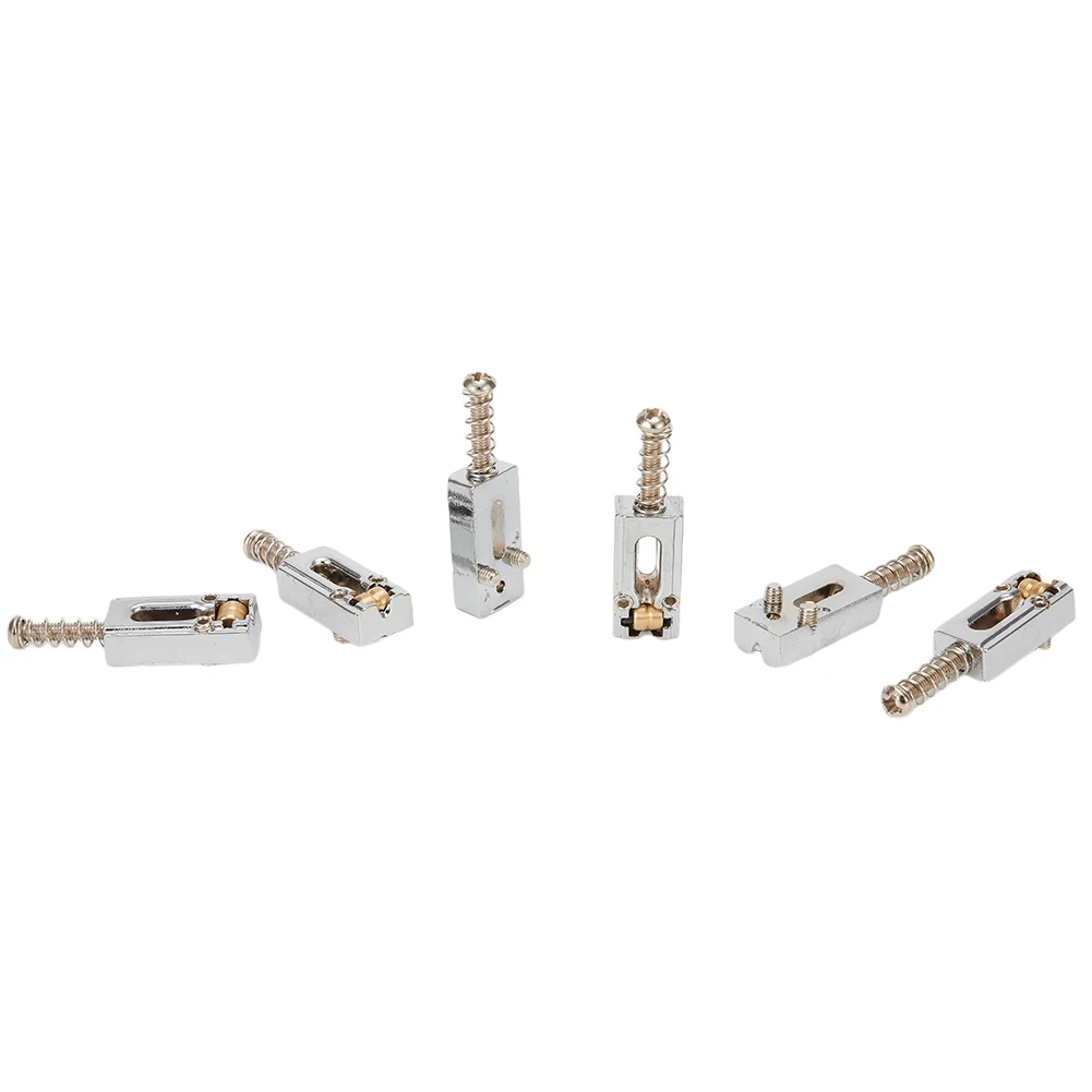 Tremolo Bridge Saddles 0.87 * 0.41 Inch 6 Pcs Accessories Chrome Color Electric Guitar For Strat TL Replacement
Tremolo Bridge Saddles 0.87 * 0.41 Inch 6 Pcs Accessories Chrome Color Electric Guitar For Strat TL Replacement