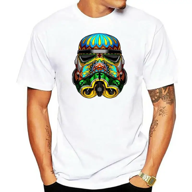 

Stormtrooper Psychedelic Printed White T-Shirt Fn9373 Summer Style Tee Shirt