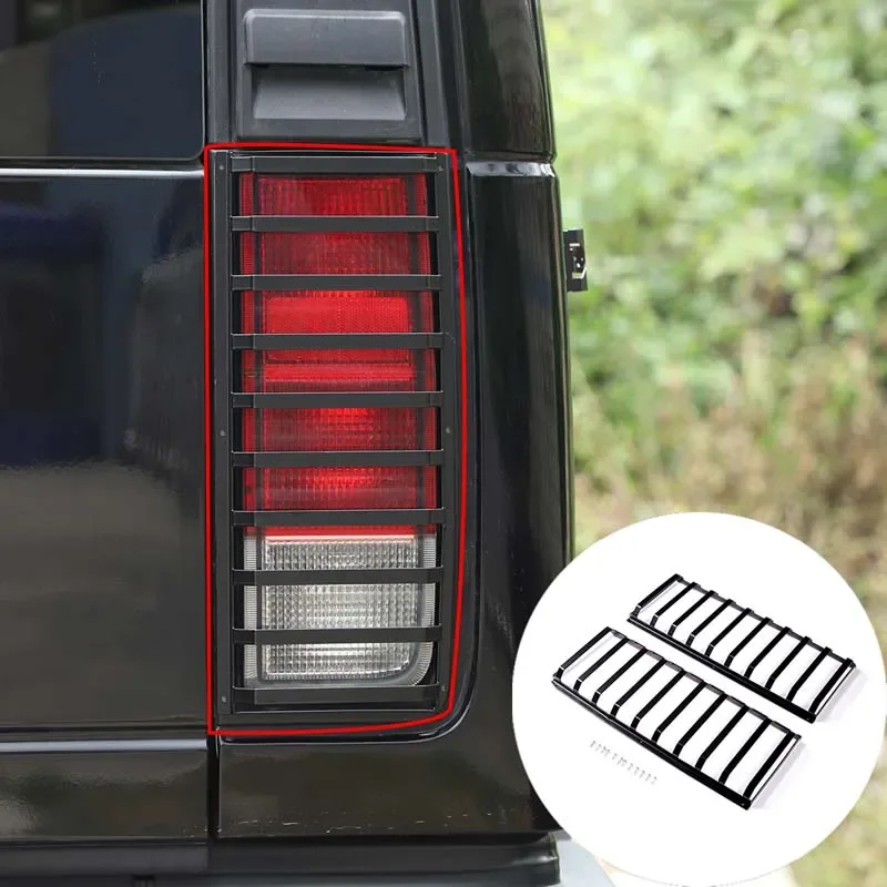 Для Hummer H2 2003-2009 нержавеющая сталь Черная задняя деталь автомобиля декоративная