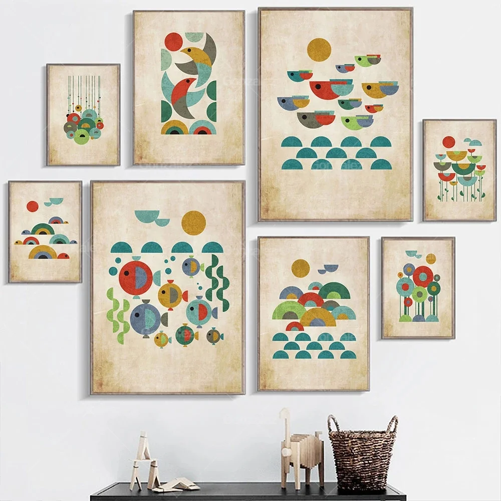 Vintage Flower Canvas Painting Abstract Geometric Narure Bird Tree Posters And Prints Bedroom Decoration Wall Picture For Room
Vintage Flower Canvas Painting Abstract Geometric Narure Bird Tree Posters And Prints Bedroom Decoration Wall Picture For Room
