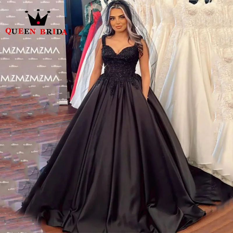 Black Elegant Appliques Sequined Lace Wedding Dresses Sleeveless Sweetheart Bridal Ball Gowns Vestidos De Novia Custom Z76Y
Black Elegant Appliques Sequined Lace Wedding Dresses Sleeveless Sweetheart Bridal Ball Gowns Vestidos De Novia Custom Z76Y