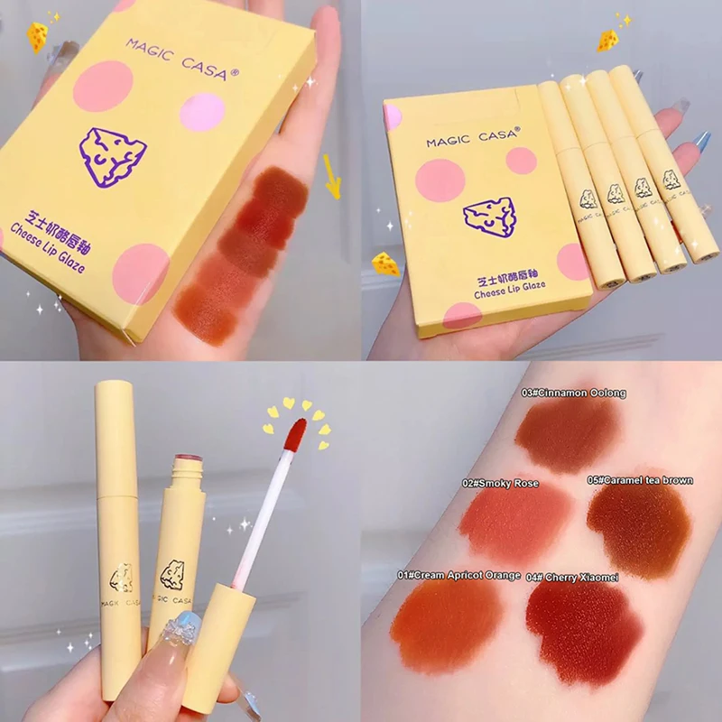 Five/Set Lip Glaze Set Cheese Matte Velvet Non-stick Cup Not Easy to Fall Makeup Lip Mud Lipstick Cosmetic Waterproof Lasting
Five/Set Lip Glaze Set Cheese Matte Velvet Non-stick Cup Not Easy to Fall Makeup Lip Mud Lipstick Cosmetic Waterproof Lasting