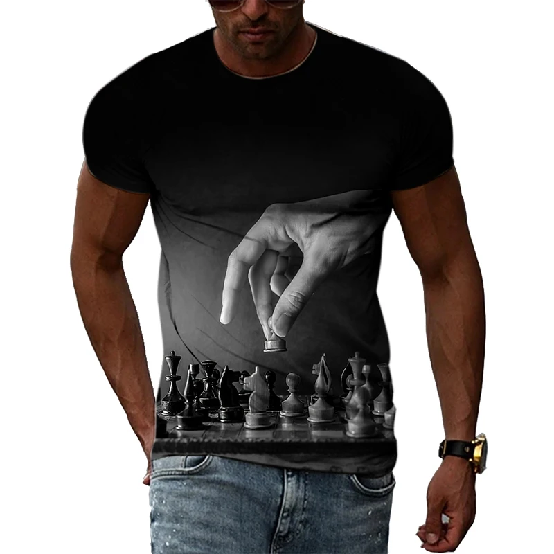 New 3D Interest Chess Graphic T Shirts Men Casual Personality Printed O-neck Short Sleeve Tees Tops Breathable Clothing
New 3D Interest Chess Graphic T Shirts Men Casual Personality Printed O-neck Short Sleeve Tees Tops Breathable Clothing