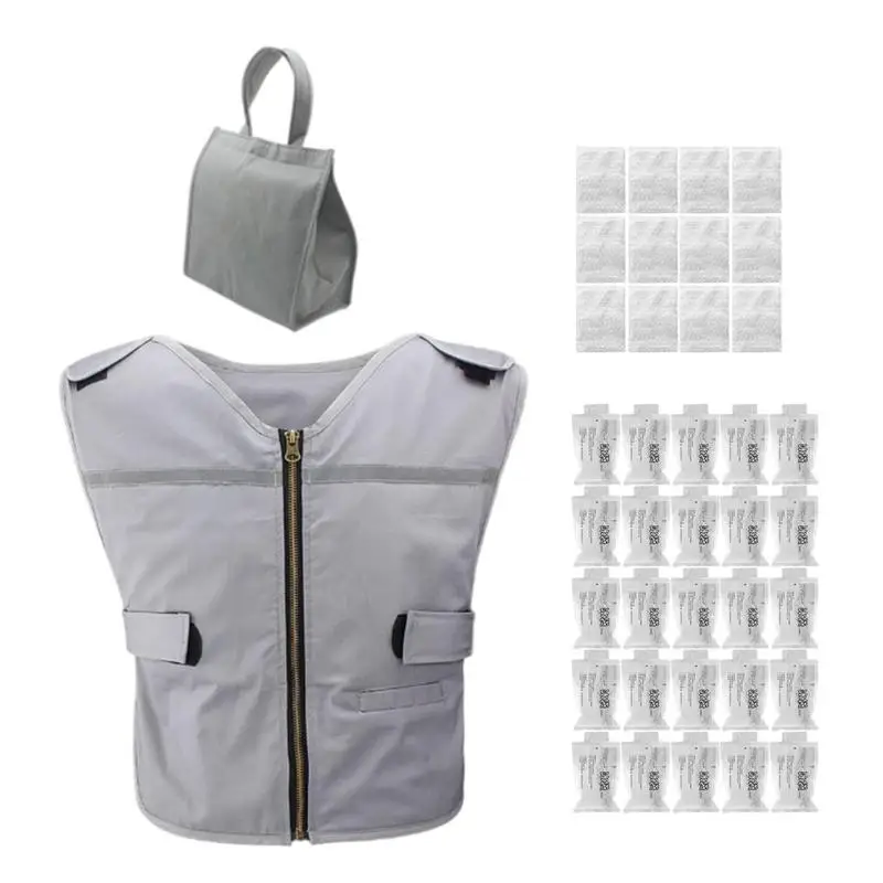 Summer Cooling Vest With Ice Packs Outdoor Sports Cool Ice Shirt Heatstroke Prevention Apron For Men And Women 2 Colors Optional
Summer Cooling Vest With Ice Packs Outdoor Sports Cool Ice Shirt Heatstroke Prevention Apron For Men And Women 2 Colors Optional
