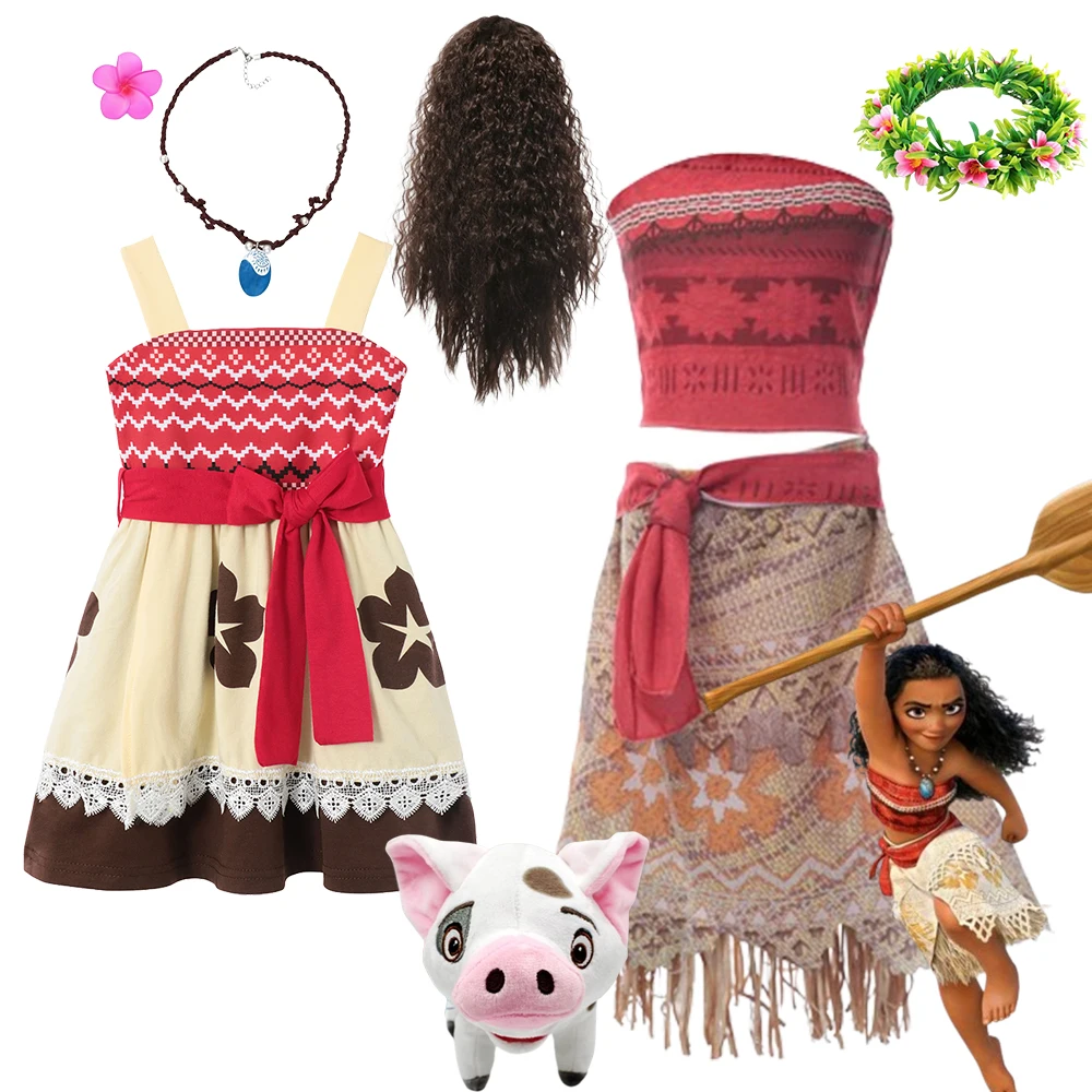 Костюм Моаны для девочек детская одежда принцессы платья с открытой спиной детей