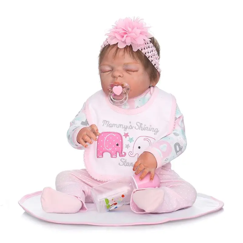 48cm Cute Realistic Full Silicone Vinyl Newborn Sleeping Babies Toy Clothes Lifelike Handmade Gifts N0HD
48cm Cute Realistic Full Silicone Vinyl Newborn Sleeping Babies Toy Clothes Lifelike Handmade Gifts N0HD