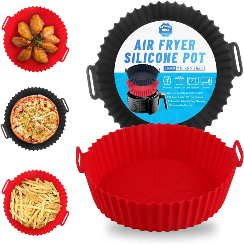 Multi-functional Air Fryer Basket High Temperature Resistance Silicone Airfryer Pan Liner Reusable Reusable Cake Pan Wholesale
Multi-functional Air Fryer Basket High Temperature Resistance Silicone Airfryer Pan Liner Reusable Reusable Cake Pan Wholesale